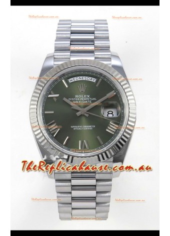 Rolex Day Date Super Clone Green Dial 40MM 188 Grams Swiss Replica watch 