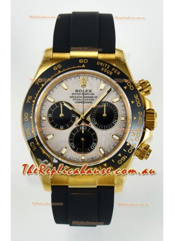 Rolex Daytona Super Clone 116518 Yellow Gold Meteorite Dial Original Cal.4130 Movement