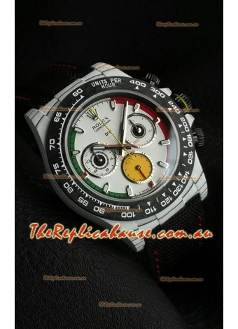 Rolex Daytona DiW Ferrari White Dial Edition Watch - Lightweight Forged Cabon Casing