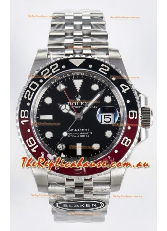 Rolex GMT Masters II Super Clone 12719 "Blaken" 904L Steel Black Dial Watch 