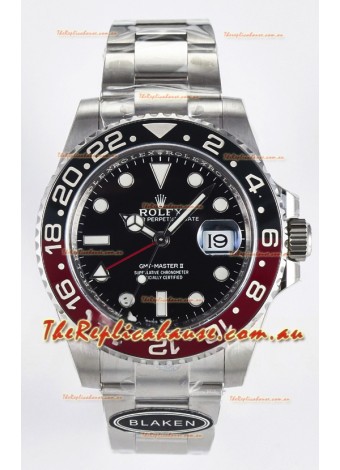 Rolex GMT Masters II Super Clone 12719 "Blaken" 904L Steel Black Dial Watch 