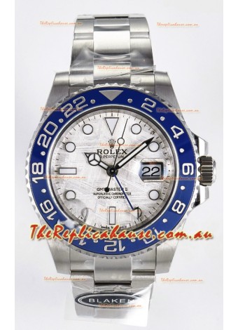 Rolex GMT Masters II Super Clone 126716 "Blaken" 904L Steel Meteorite Dial Watch 