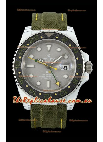 Rolex GMT Masters DiW White Carbon Casing Swiss Replica Watch Verdant Gray Dial 