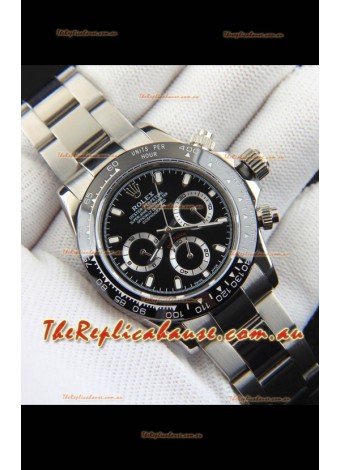 Rolex Daytona Japanese Movement Replica Watch in Black Dial - Ceramic Bezel 