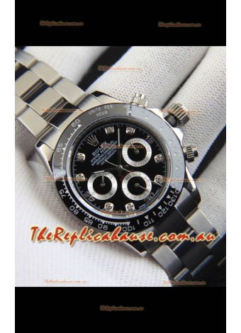 Rolex Daytona Japanese Movement Replica Watch in Black Dial - Ceramic Bezel 