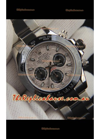 Rolex Daytona Japanese Movement Replica Watch in Meteorite Pattern Dial