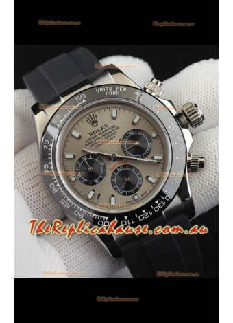 Rolex Daytona Japanese Movement Steel Casing Replica Watch in Grey Dial