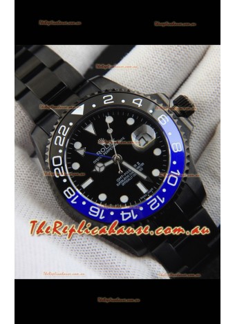 Rolex GMT Masters II Japanese Movement Replica Watch in PVD Casing 