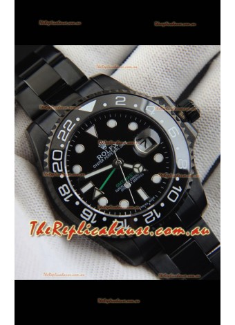 Rolex GMT Masters II Japanese Movement Replica Watch in PVD Casing 