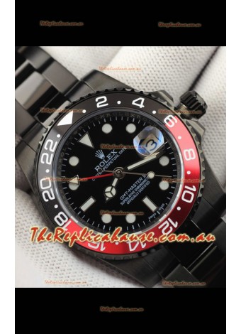 Rolex GMT Masters II Japanese Movement Replica Watch in PVD Casing 