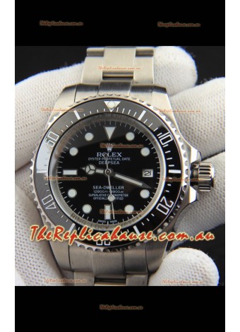 Rolex Sea Dweller Japanese Movement Replica Watch Black Dial 44MM