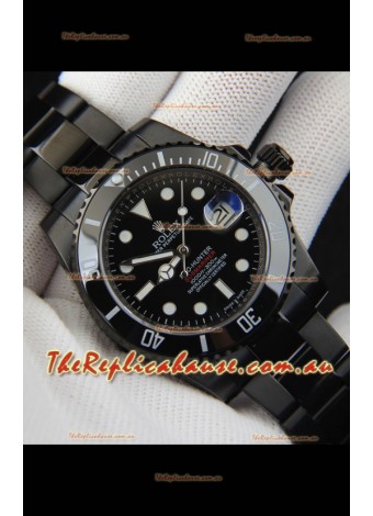 Rolex Submariner Pro-Hunter Japanese Replica Watch in PVD Coating Black Dial 