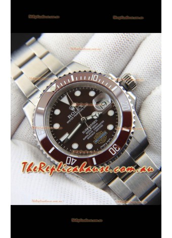 Rolex Submariner Harley-Davidson Japanese Replica Watch 904L Steel Brown Dial Watch 