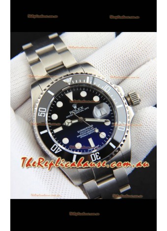 Rolex Submariner Japanese Replica Watch 904L Steel Gadient Dial Watch 