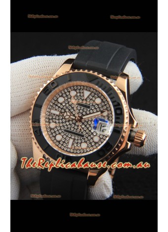 Rolex Yachtmaster Everrose Gold Japanese Replica Watch - 40MM