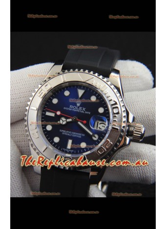 Rolex Yachtmaster Stainless Steel Japanese Replica Watch - 40MM Blue Dial