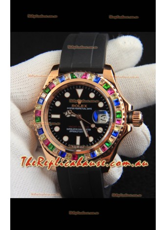 Rolex Yachtmaster Everrose Gold Japanese Replica Watch - 40MM