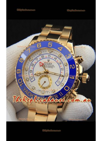 Rolex Yachtmater II Japanese Movement Replica Watch 44M Yellow Gold