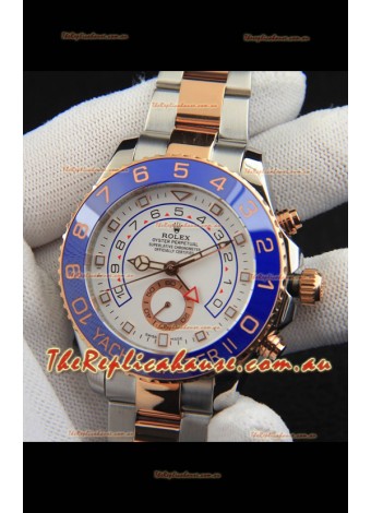 Rolex Yachtmater II Japanese Movement Replica Watch 44M Two Tone Rose Gold