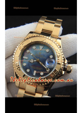 Rolex Yachtmaster Japanese Movement Watch in Gold Casing - Pearl dial 37MM