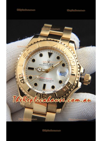 Rolex Yachtmaster Japanese Movement Watch in Gold Casing - Steel dial 37MM