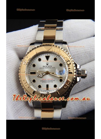 Rolex Yachtmaster Japanese Movement Watch in Two Tone Gold Casing - Steel dial 37MM