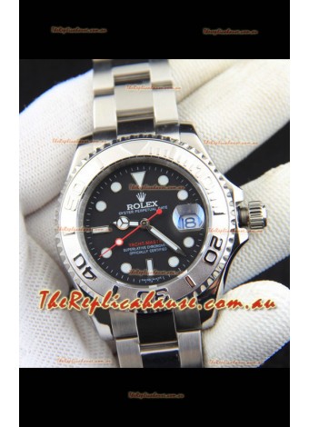 Rolex Yachtmaster Stainless Steel Japanese Replica Watch - 40MM - Black Dial 