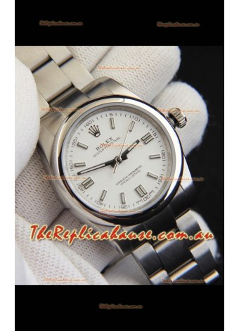Rolex Oyster Perpetual Japanese Movement Replica Watch 36MM - White Dial