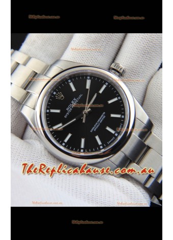 Rolex Oyster Perpetual Japanese Movement Replica Watch 39MM - Black Dial