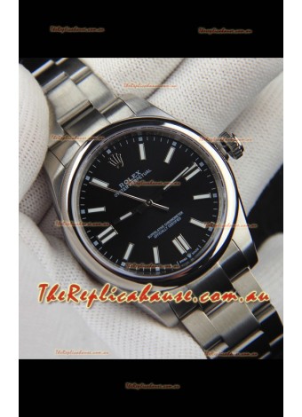 Rolex Oyster Perpetual Japanese Movement Replica Watch 41MM - Black Dial