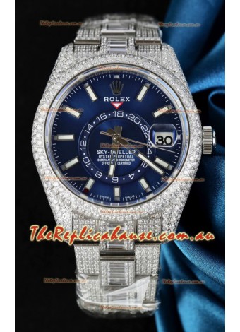 Rolex Sky-Dweller REF #m336934 Blue Dial Watch in 904L Steel Case - Super Clone Watch