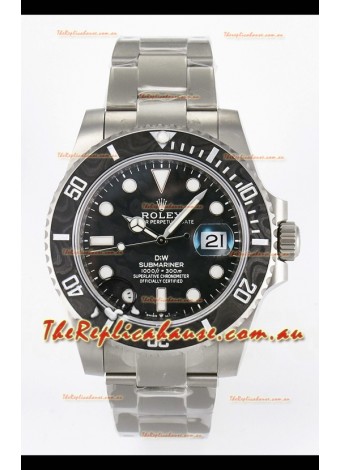 Rolex Submariner DiW Sandblasted Steel Casing Carbon Fiber Bezel Watch Black Dial
