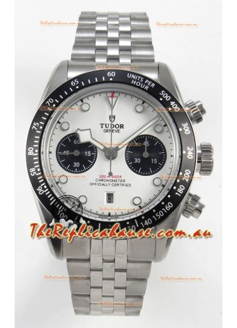 Tudor Super Clone Black Bay Chronograph Watch in White Dial