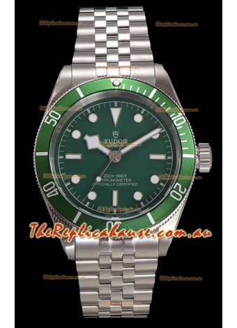 Tudor Black Bay Super Clone Harrods Edition Green Dial Swiss Replica Watch 