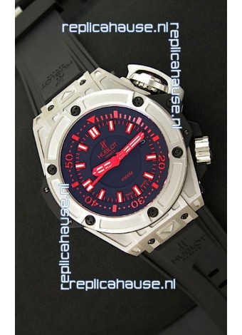 Hublot King Power Diver 4000m Swiss Replica Watch in Red Markers