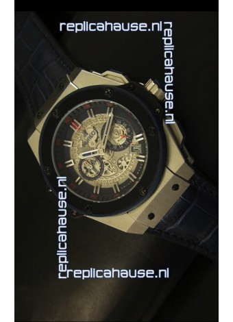 Hublot Big Bang King Steel Skeleton Dial Watch Swiss Quartz 45MM