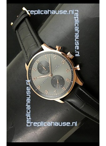 IWC Portuguese Chronograph Swiss Watch in Pink Gold Casing