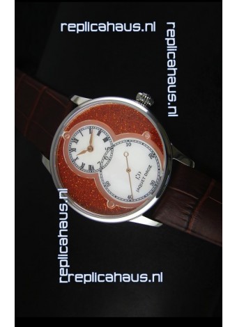 Jaquet Droz Grande Seconde Watch in Red Dial Stainless Steel Case