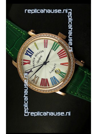 Franck Muller Master of Complications Liberty Japanese Watch in Green Strap