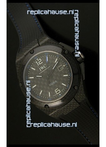 IWC Ingenieur Carbon Casing Swiss Replica Watch in Black Carbon Dial