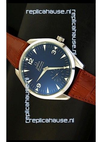 Omega Seamaster Railmaster Japanese Replica Watch in Brown Leather Strap