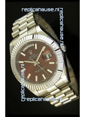 Rolex Day Date II 41MM Swiss Replica Watch - Green Dial - 1:1 Mirror Replica Watch 