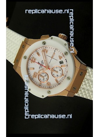 Hublot Big Bang Pink Gold Casing Swiss Watch 44MM - 1:1 Mirror Replica 
