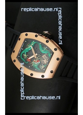 Richard Mille RM057 Tourbillon Jackie Chan Swiss Replica Watch in Pink Gold