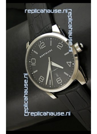 Mont Blanc Timewalker Swiss Automatic Watch in Black Dial - Ultimate Mirror Replica