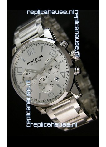 Mont Blanc Timewalker Ceramic Strap Inlays Watch in White - 1:1 Mirror Replica