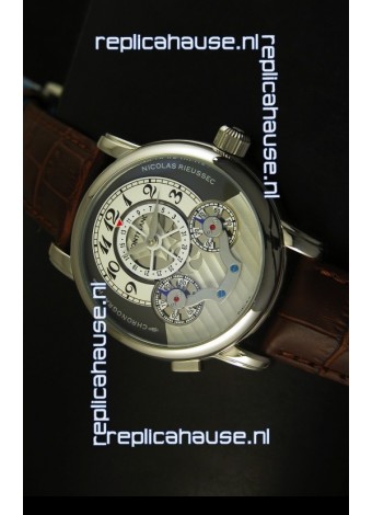Mont Blanc Nicolas Riessec Stainless Steel Case in Grey Dial