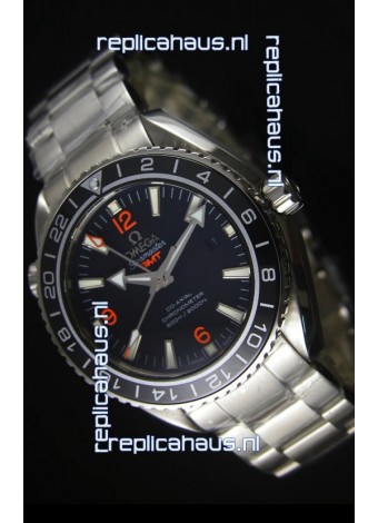 Omega Planet Ocean GMT Black Swiss Replica Watch - 1:1 Ultimate Mirror Edition