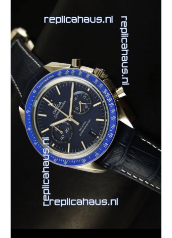 Omega Speedmaster Moon Watch Co-Axial Japanese Replica Watch Dark Blue Dial