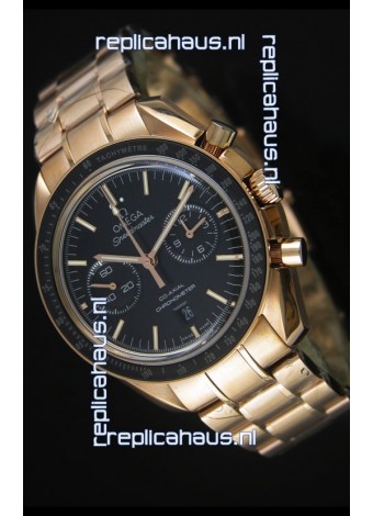 Omega Speedmaster Moon Watch Co-Axial Swiss Watch in Rose Gold - 1:1 Mirror Replica